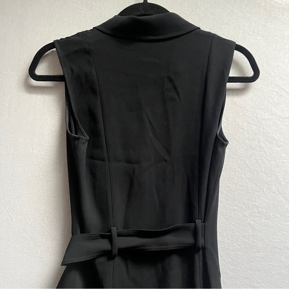 Judith & Charles Elegant Black Sleeveless Button Belted Maxi Dress Sz 2 - Picture 3 of 9